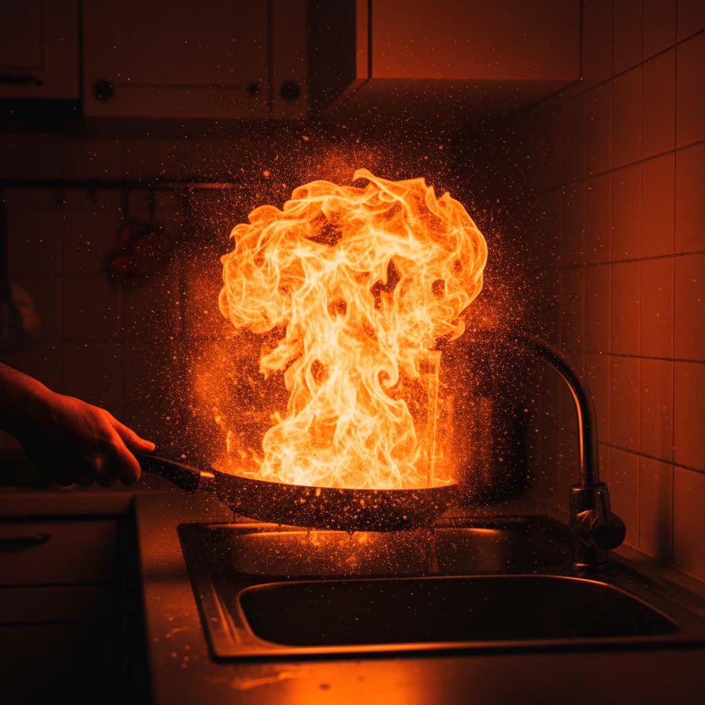 Bola de fuego en sartén